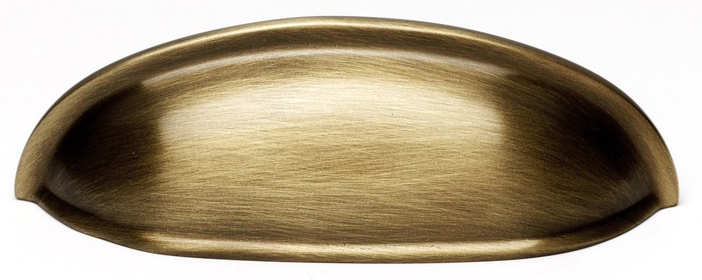 Solid Brass 3" Centers Cup Pull in Antique English