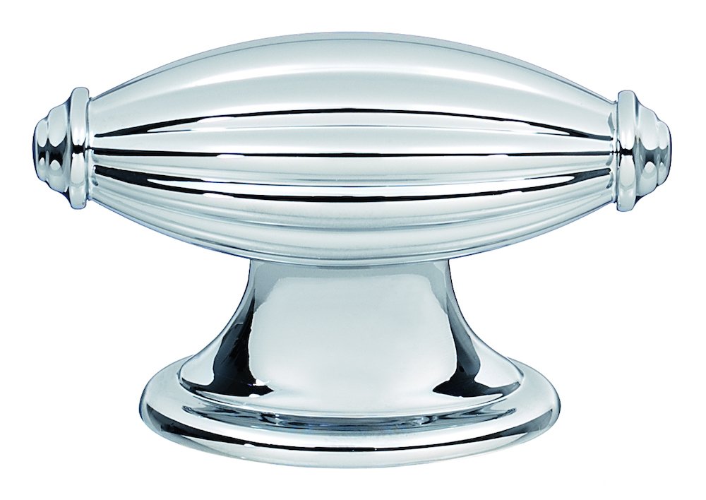 Solid Brass 1 7/8" Knob in Polished Chrome