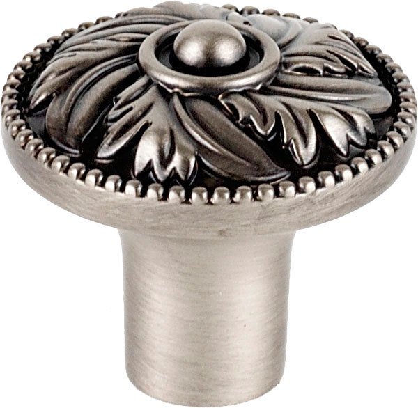 Solid Brass 1 1/4" Knob in Pewter