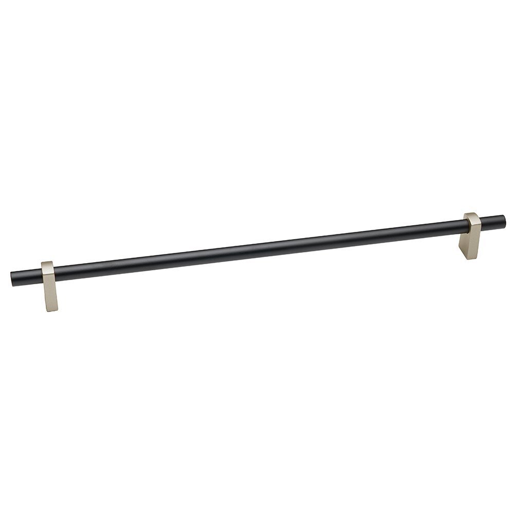 24" Centers Smooth Bar Appliance Pull in Matte Nickel And Matte Black