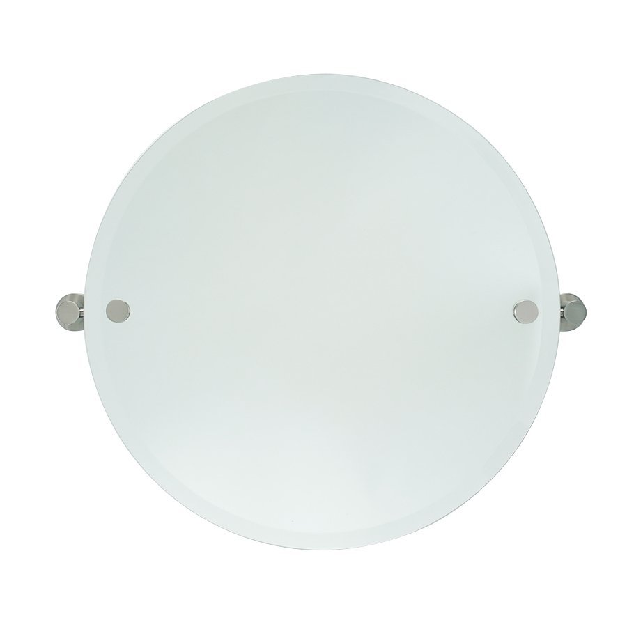 Round Mirror with Holes for Brackets