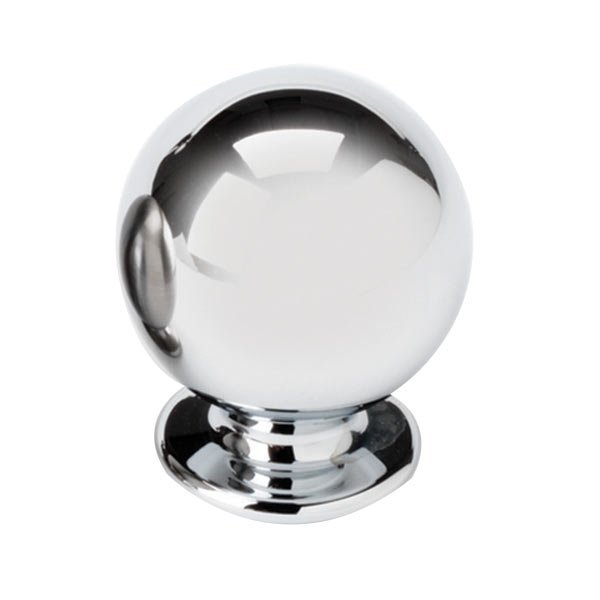 Solid Brass 5/8" Spherical Knob in Polished Chrome