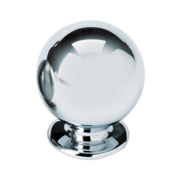 Solid Brass 5/8" Spherical Knob in Polished Nickel