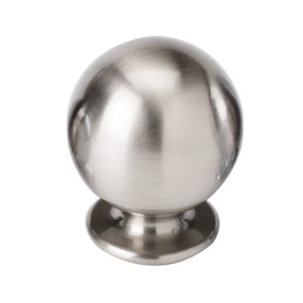 Solid Brass 5/8" Spherical Knob in Satin Nickel