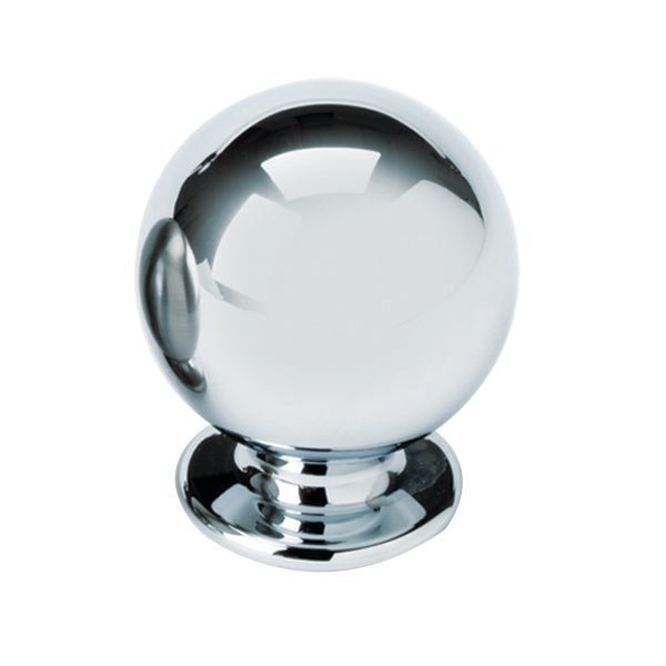 Solid Brass 3/4" Spherical Knob in Polished Nickel