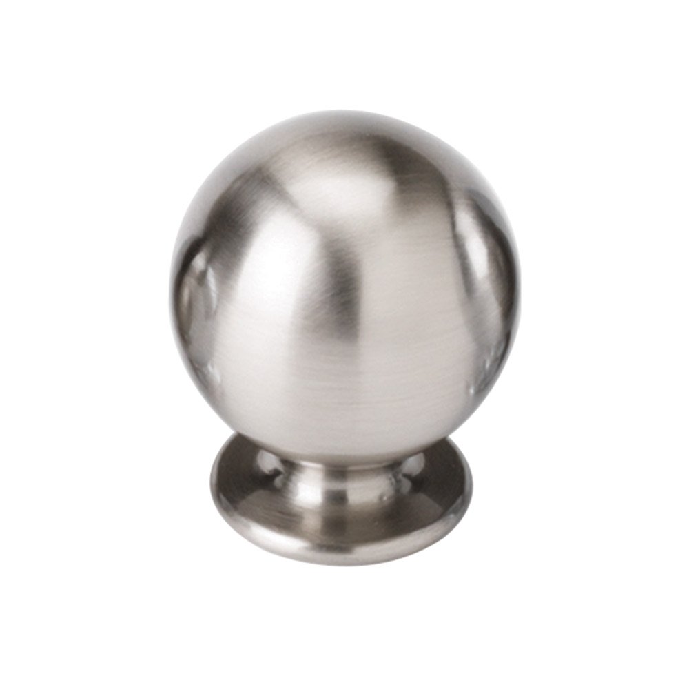 Solid Brass 3/4" Spherical Knob in Satin Nickel