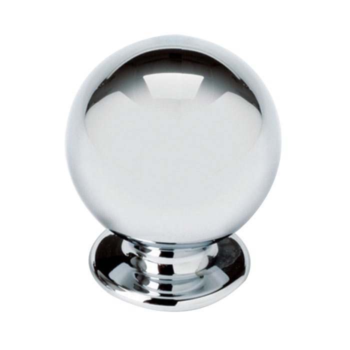 Solid Brass 1 1/8" Spherical Knob in Polished Nickel