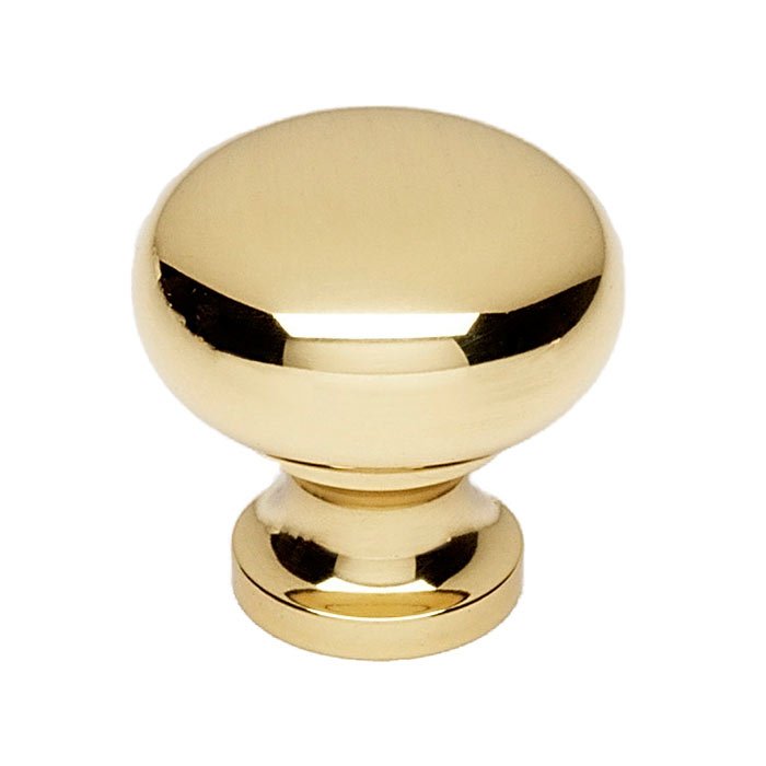 Solid Brass 7/8" Knob in Unlacquered Brass