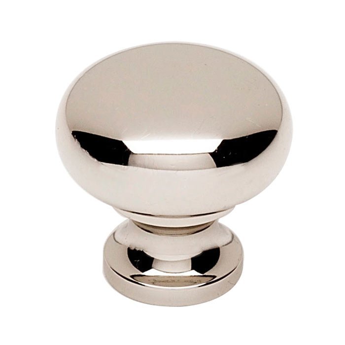 Solid Brass 7/8" Knob in Polished Nickel