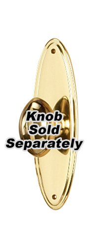 Solid Brass 3" Oval Escutcheon in Polished Antique
