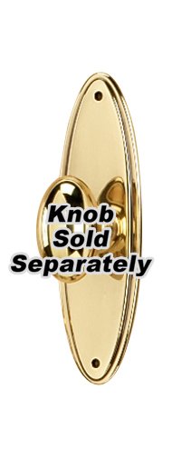 Solid Brass 3" Oval Escutcheon in Polished Brass