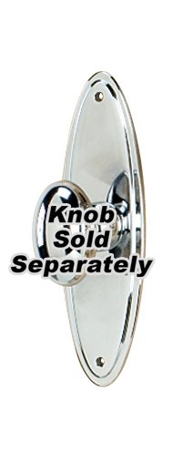 Solid Brass 3" Oval Escutcheon in Polished Chrome