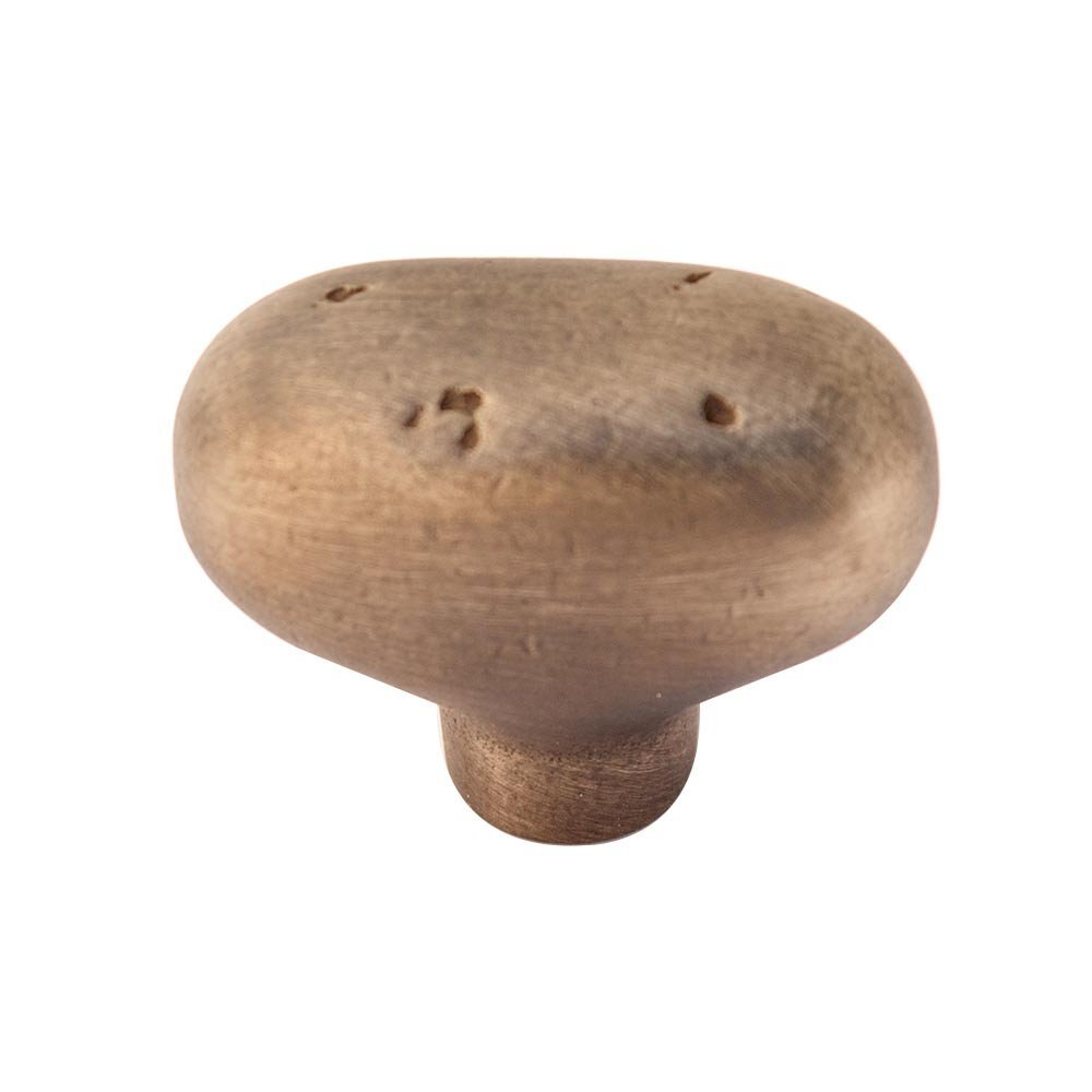 Solid Bronze 1 7/8" x 1" Oval Knob in Iron Bronze