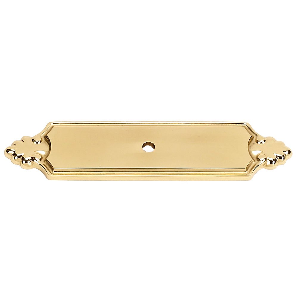Solid Brass 4 1/4" Backplate in Unlacquered Brass