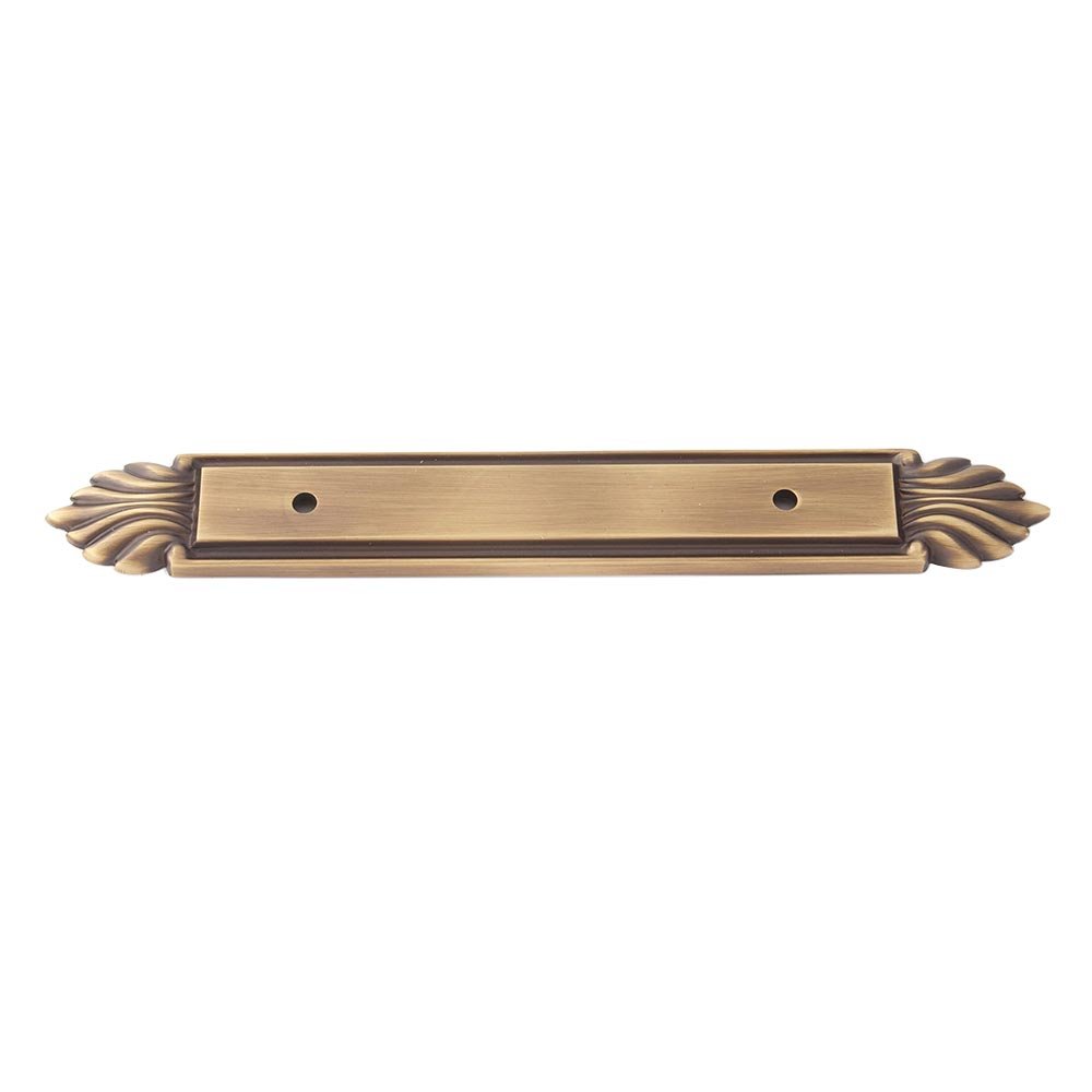 Solid Brass 3 1/2" Centers Backplate in Antique English Matte