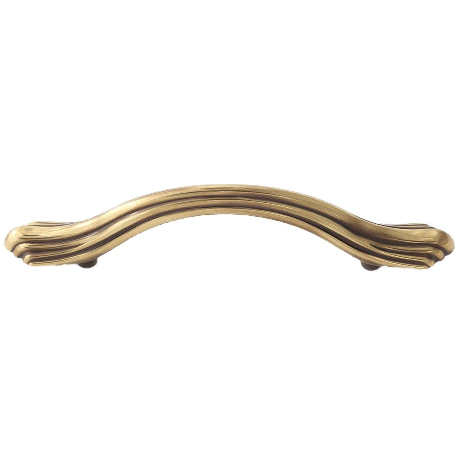 Solid Brass 3 1/2" Centers Pull in Polished Antique