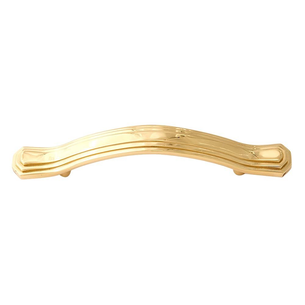 Solid Brass 3 1/2" Centers Pull in Polished Brass