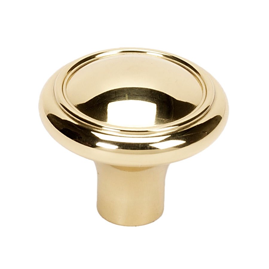 Solid Brass 1 1/2" Knob in Unlacquered Brass