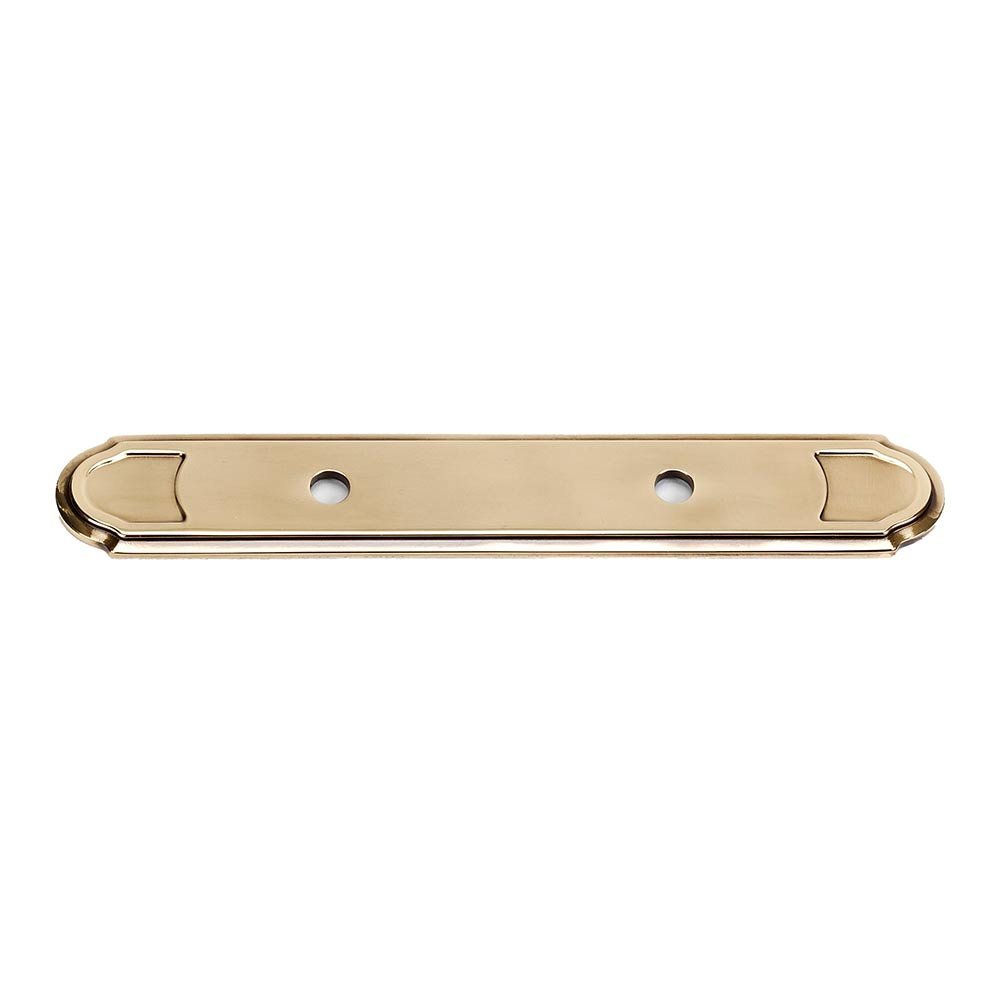 Solid Brass 3" Centers Backplate for A1566-3 in Polished Antique