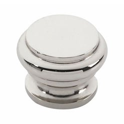 Solid Brass 3/8" Knob in Polished Chrome
