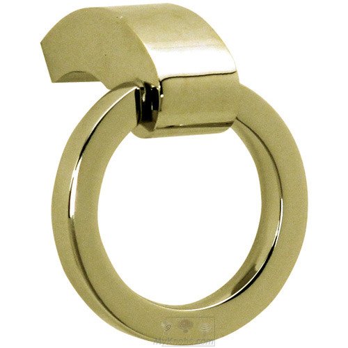1 1/2" Ring Pull in Unlacquered Brass