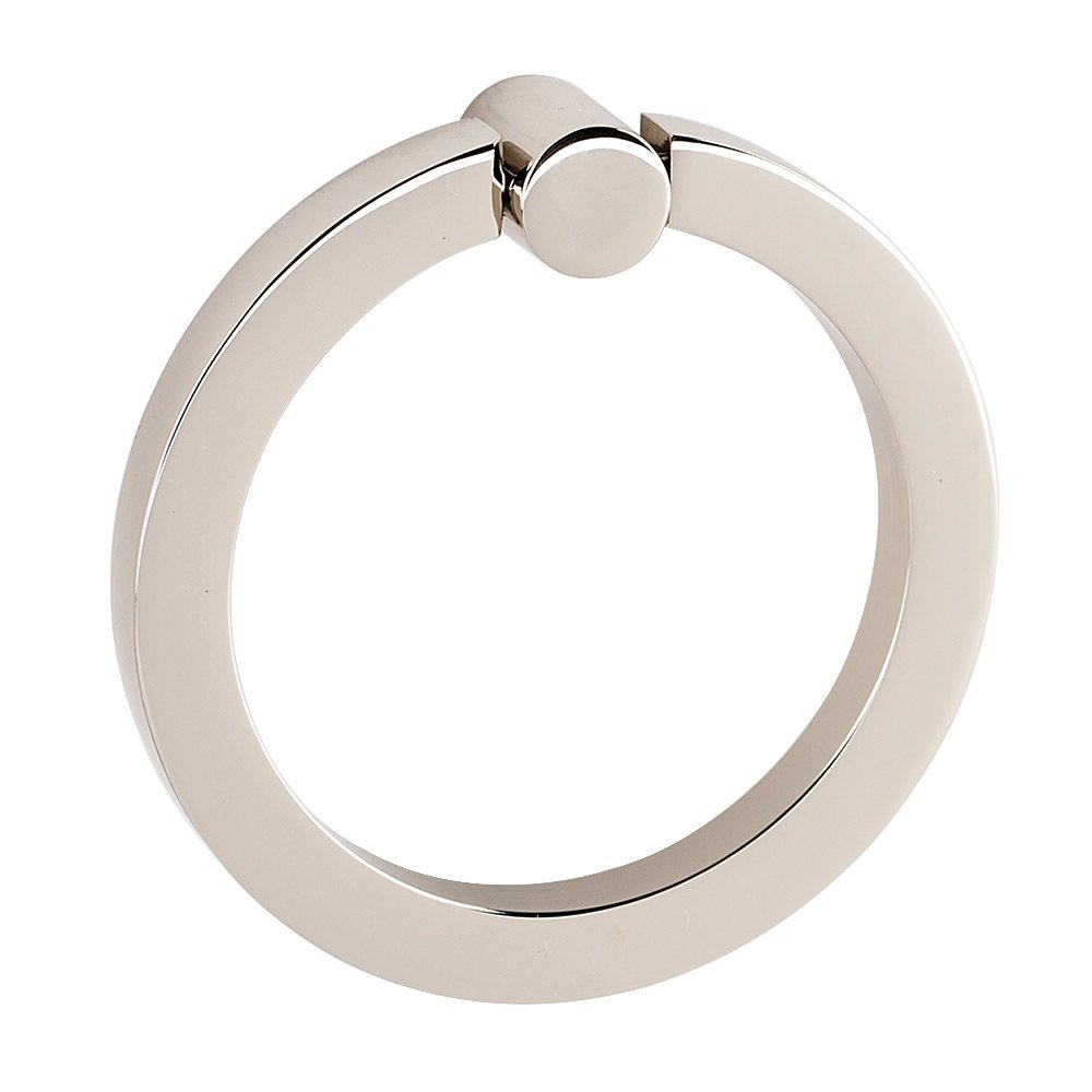 3 1/2" Round Ring with Large Round Mount in Polished Nickel