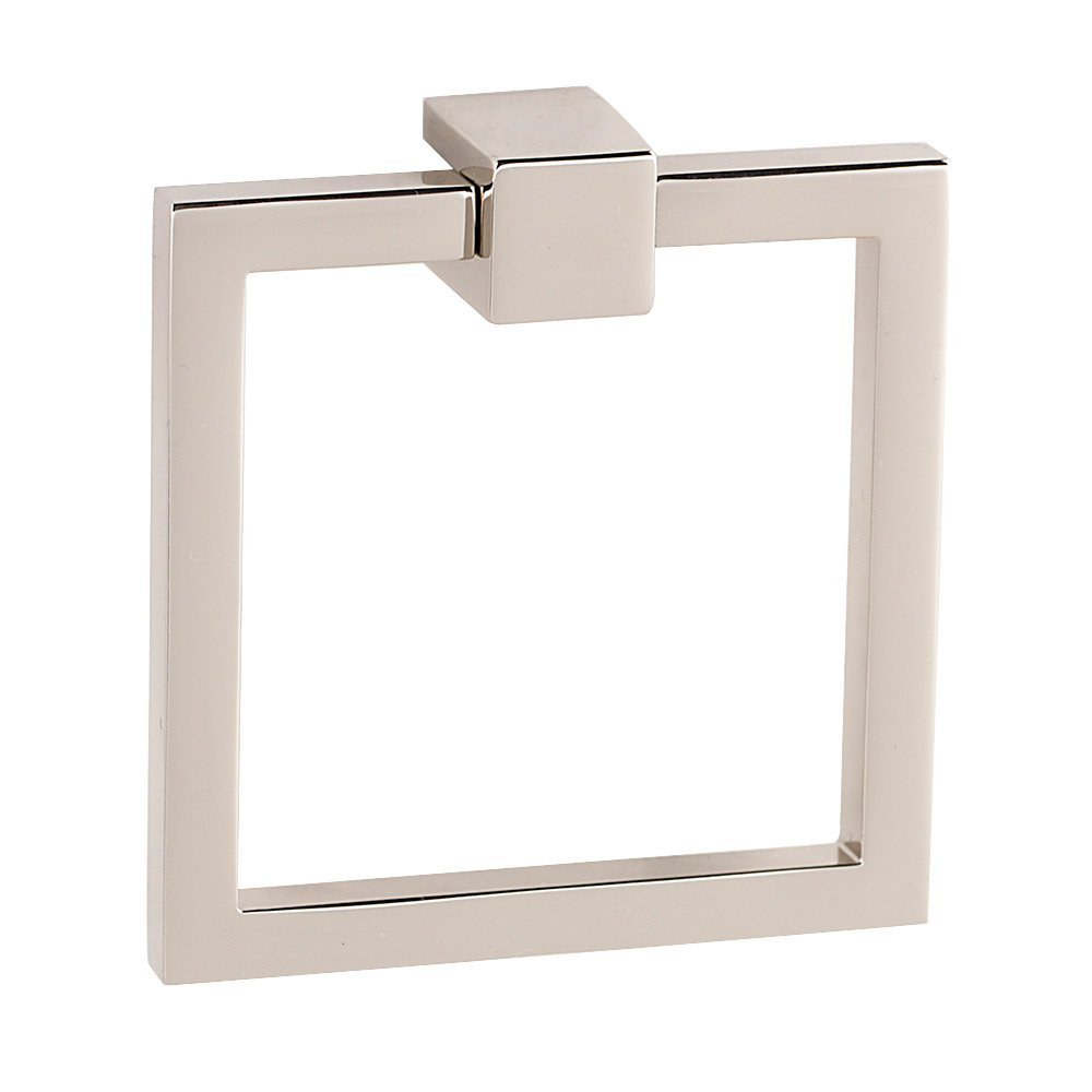 2 1/2" Square Ring with Small Square Mount in Polished Nickel