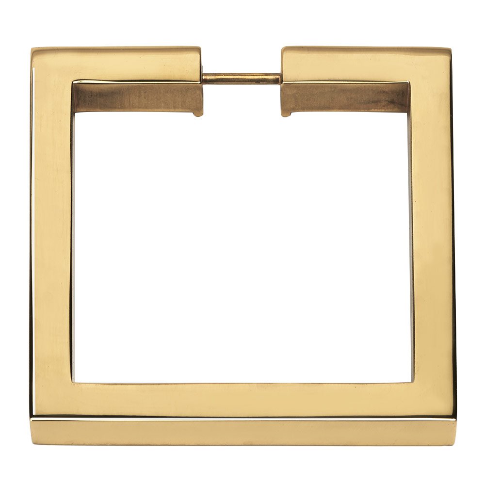 3" Square Ring in Polished Brass