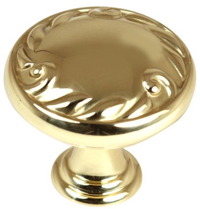 Solid Brass 1 1/4" Diameter Knob in Unlacquered Brass