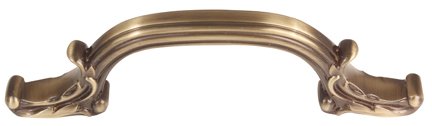 Solid Brass 4" Centers Handle in Antique English