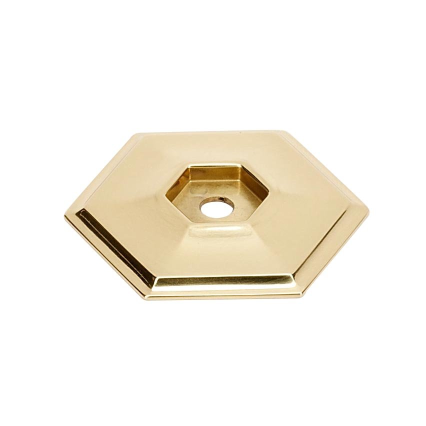 Solid Brass 1 1/2" Backplate for A423 Knob in Polished Brass