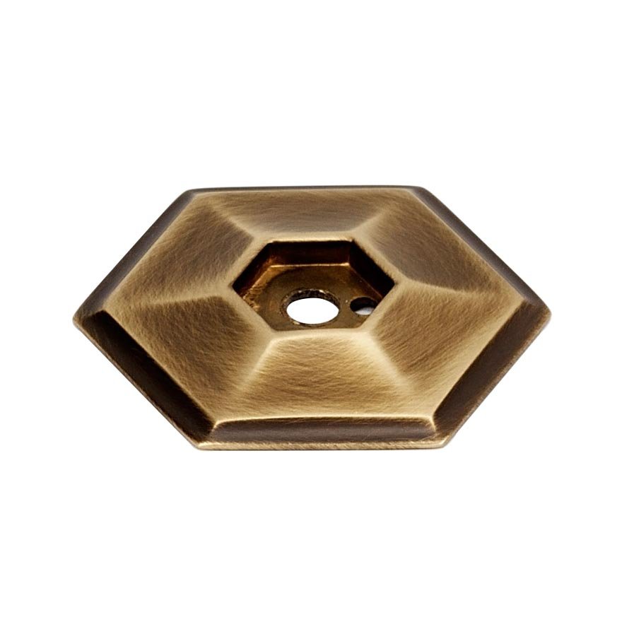 Solid Brass 1 5/8" Backplate for A424 Knob in Antique English Matte