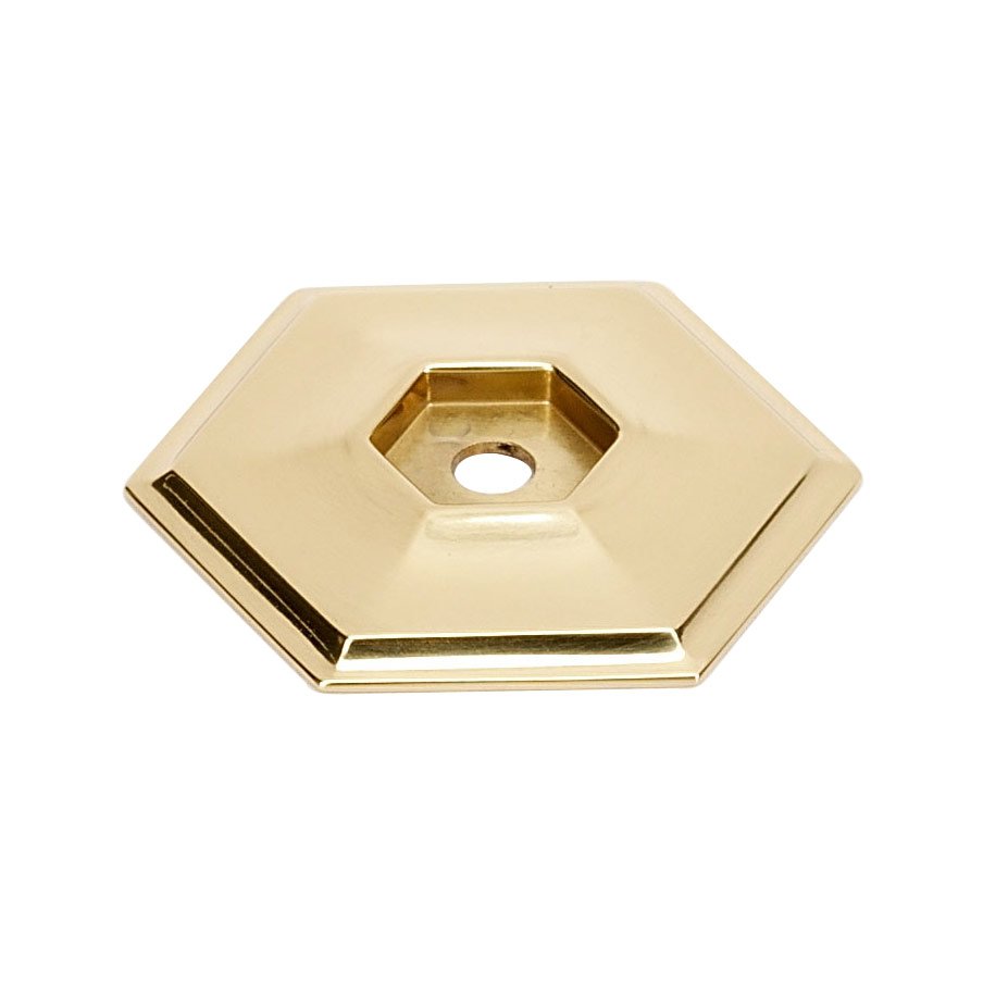 Solid Brass 1 5/8" Backplate for A424 Knob in Polished Brass