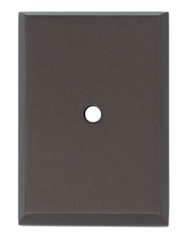 1 1/2" Rectangle Knob Backplate in Chocolate Bronze