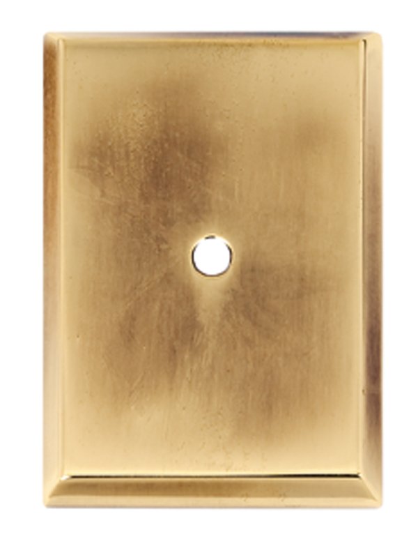 1 3/4" Rectangle Knob Backplate in Polished Antique