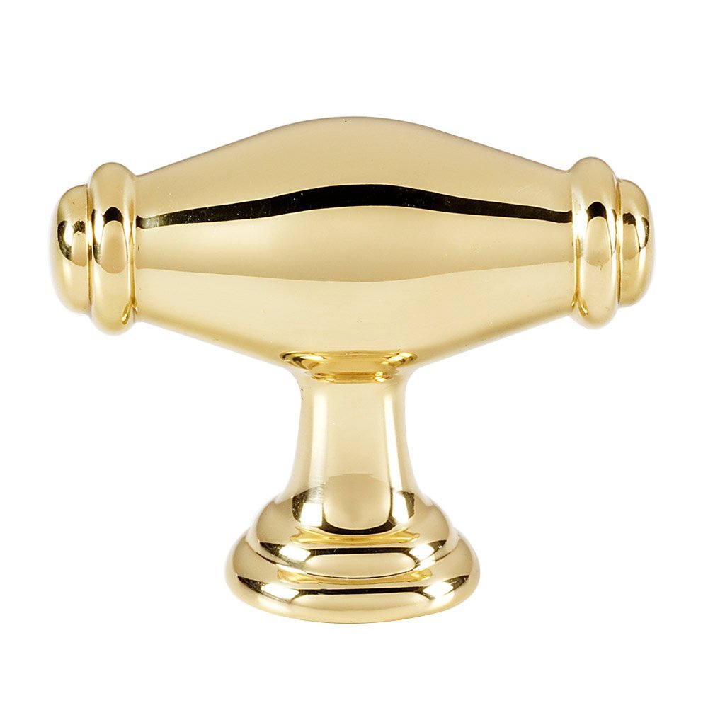 1 3/4" Oval Knob in Polished Brass