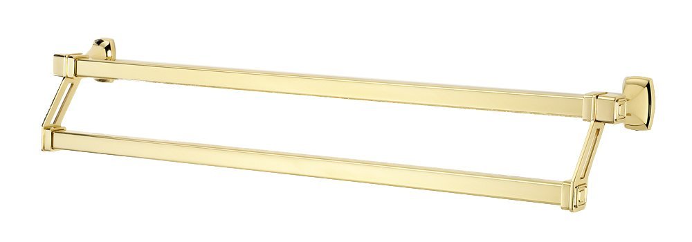 25" Double Towel Bar in Polished Brass