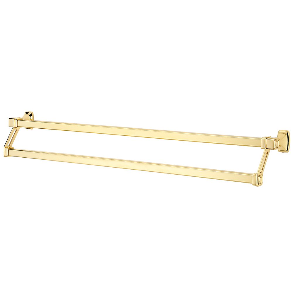 31" Double Towel Bar in Unlacquered Brass