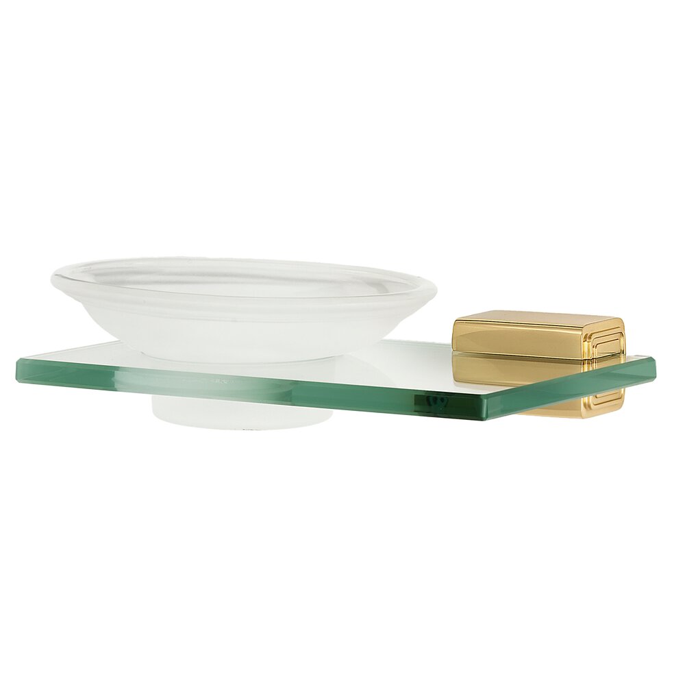 Soap Holder With Dish in Polished Brass