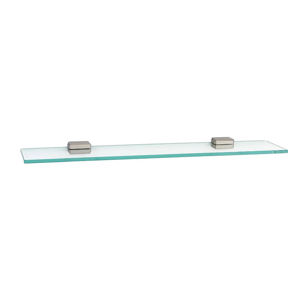 24" Glass Shelf With Brackets in Satin Nickel