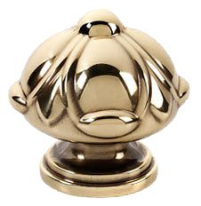 Solid Brass 1 1/4" Diameter Knob in Polished Antique