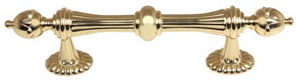 Solid Brass 4" Centers Handle in Polished Brass