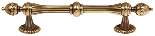 Solid Brass 6" Centers Handle in Polished Antique