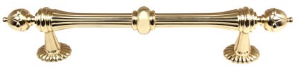 Solid Brass 6" Centers Handle in Polished Brass