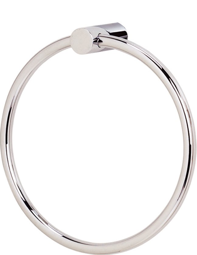Solid Brass Towel Ring in Polished Nickel