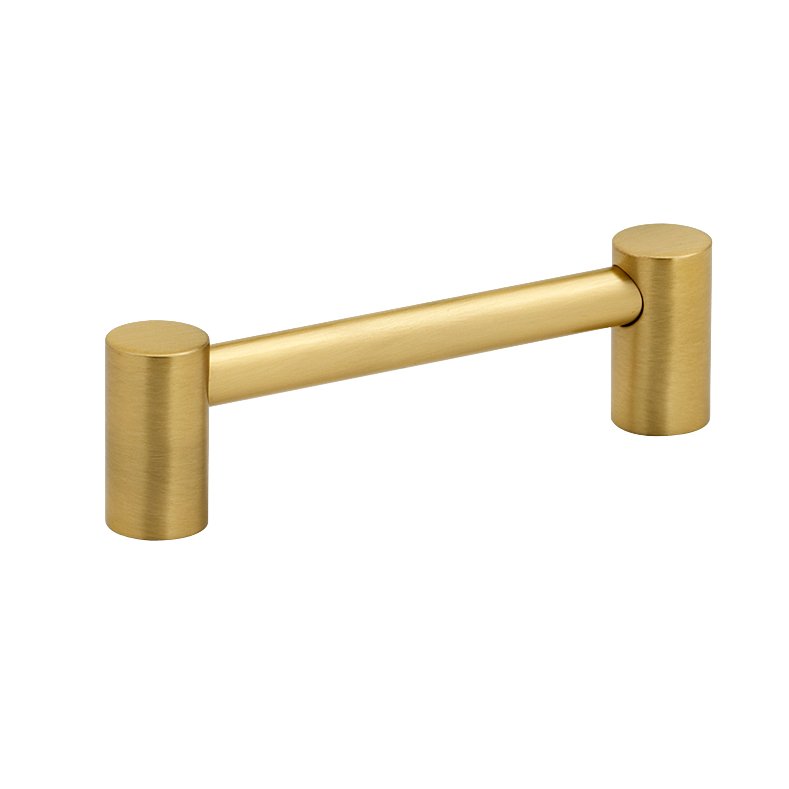 Solid Brass 4" Centers Pull in Satin Brass