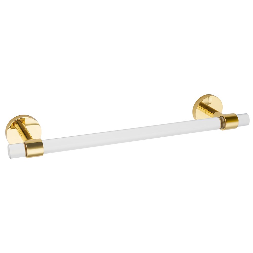 12" Centers Towel Bar in Polished Brass