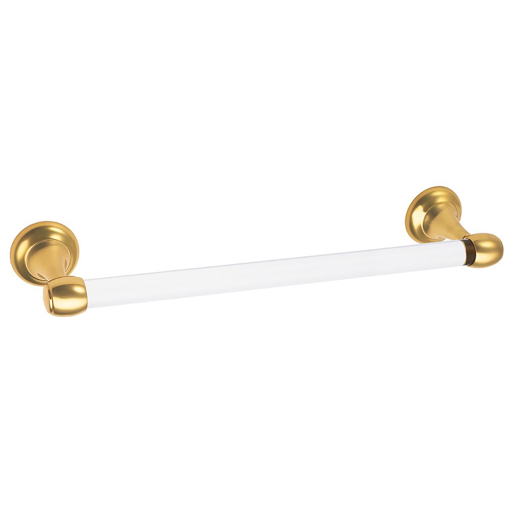 18" Centers Towel Bar in Unlacquered Brass