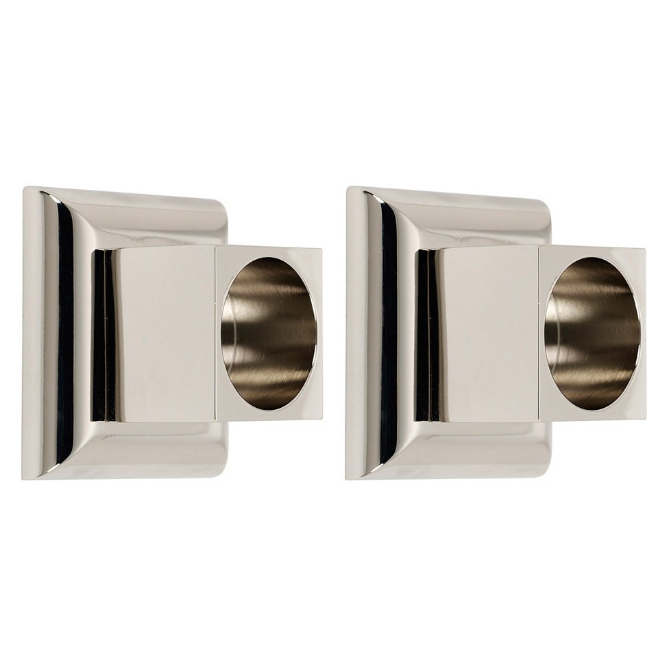 Bath Shower Rod Brackets (Sold by the Pair) in Polished Nickel