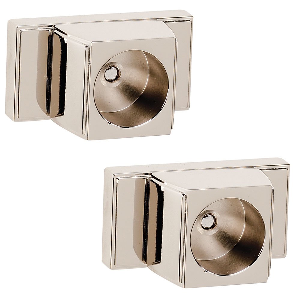 Shower Rod Brackets (Sold by the Pair) in Satin Nickel